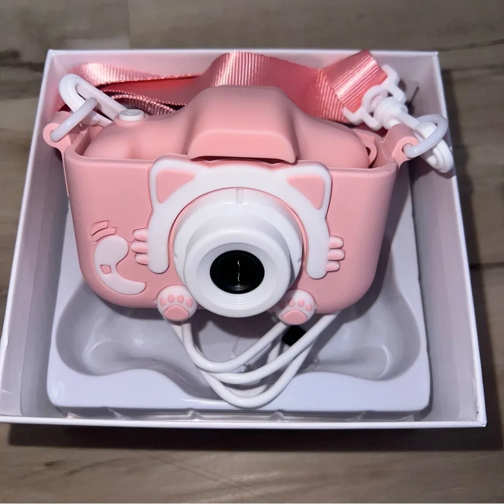 Adorable Pink Kids' Kitty Cat Camera